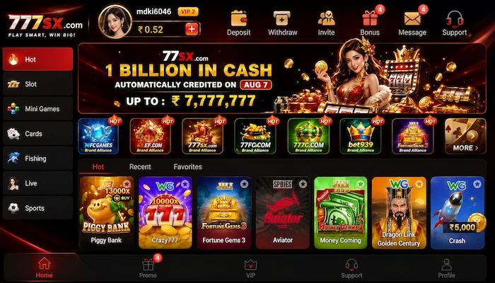 777SX Game Dashboard image